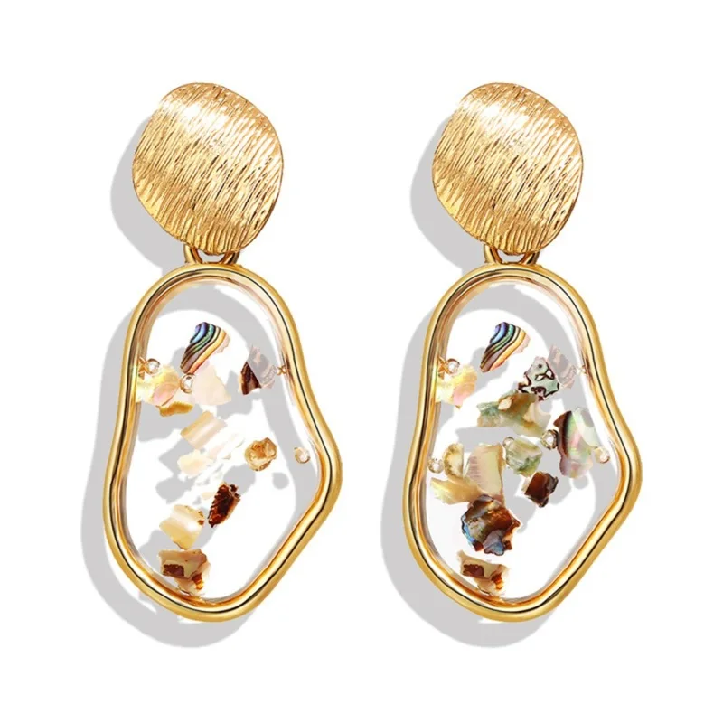 

2019 Hot Sale Women Resin Round Drop Dangle Earring Geometric Acrylic Drop Earrings Lover Round Heart Drop Dangle Earring