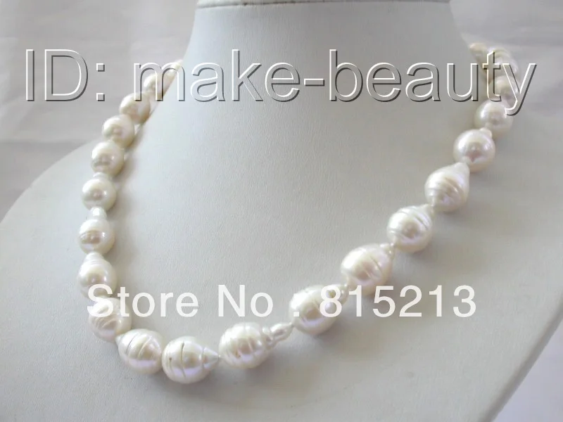 

ddh00715 stunning big baroque white reborn keshi freshwater cultured pearl necklace