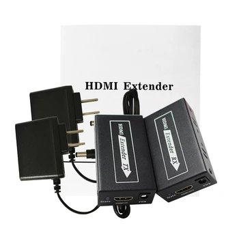 

60m HDMI Extender Transmitter +Receiver Sender Interface CAT5e/6 Signal Network Cable For DVD PS3 Projector