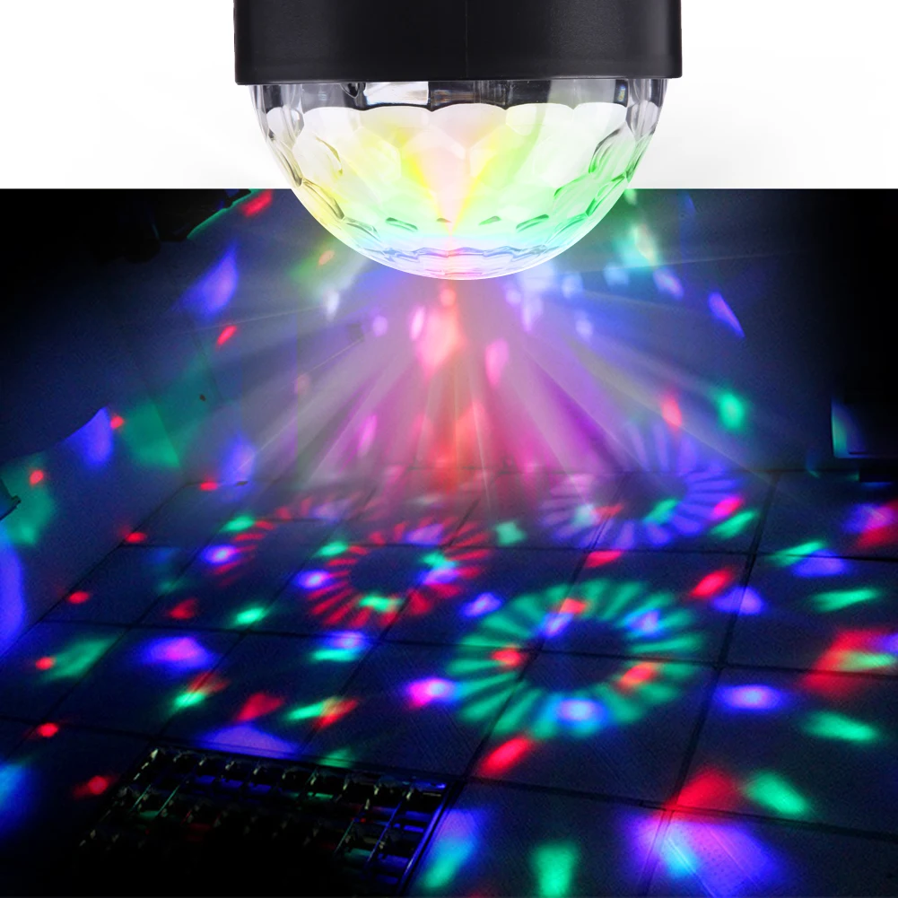 

New  LED RGB Magic Ball Crystal Effect DJ Party Disco Club Party Bar Stage Light 100-240V EU plug
