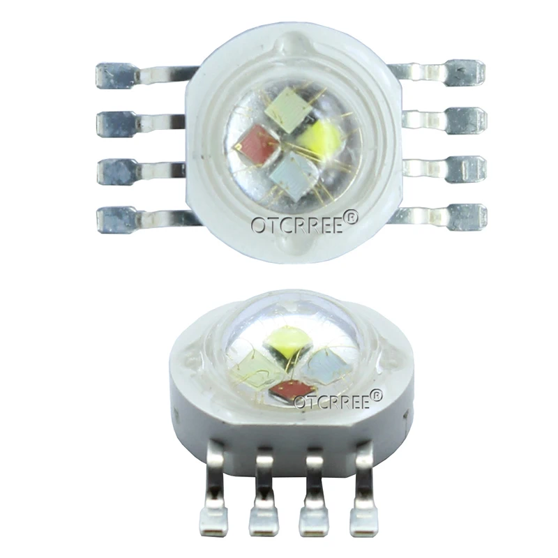 200PCS 45mil RGBW LED Diode 8pins High Power LED Chip 4W 4*3W 12W lamp Colorful DIY for Stage lighting beads