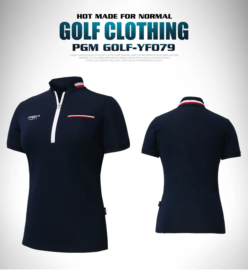 Новинка года PGM Женская футболка для гольфа одежда для гольфа женские топы с короткими рукавами летняя футболка дышащая удобная футболка