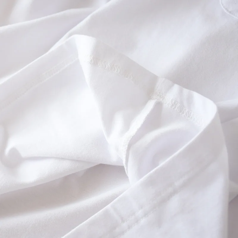 Летние пижамы для женщин, белая футболка+ разноцветные свободные Стрейчевые штаны, одежда для сна, хлопковая Домашняя одежда, пижама, домашняя одежда
