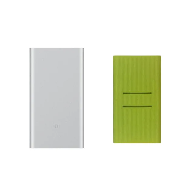 silver add green 10000 мА/ч, Xiao mi power Bank, 2, быстрая зарядка, внешний аккумулятор, двойной USB, портативный, Alu mi nium, быстрая зарядка, mi power, внешний аккумулятор - Цвет: silver add green
