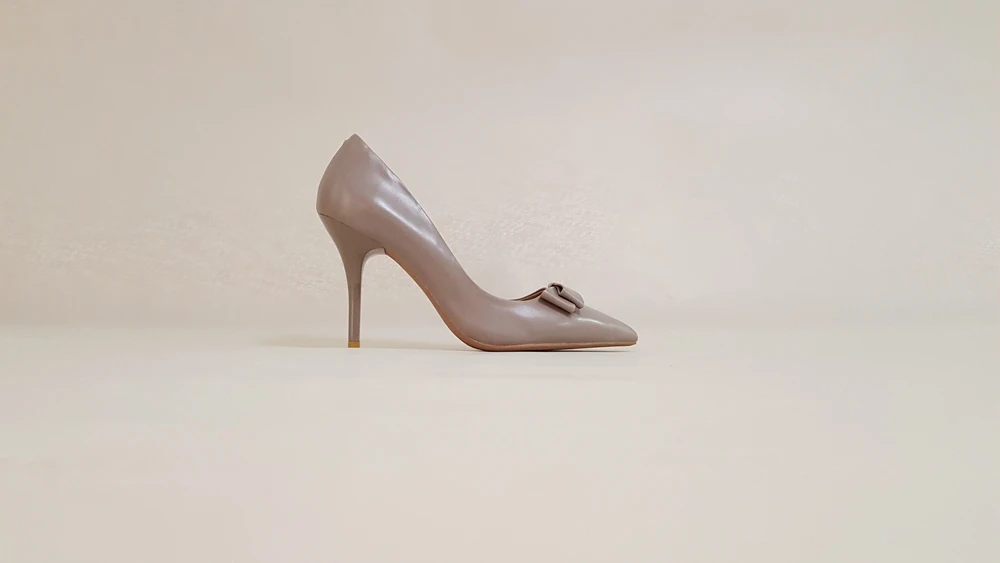 SANLUME/осенние серые туфли-лодочки на каблуке; женская обувь; женские туфли на очень высоком каблуке с бантиком-бабочкой на шпильке; женская пикантная обувь для вечеринок