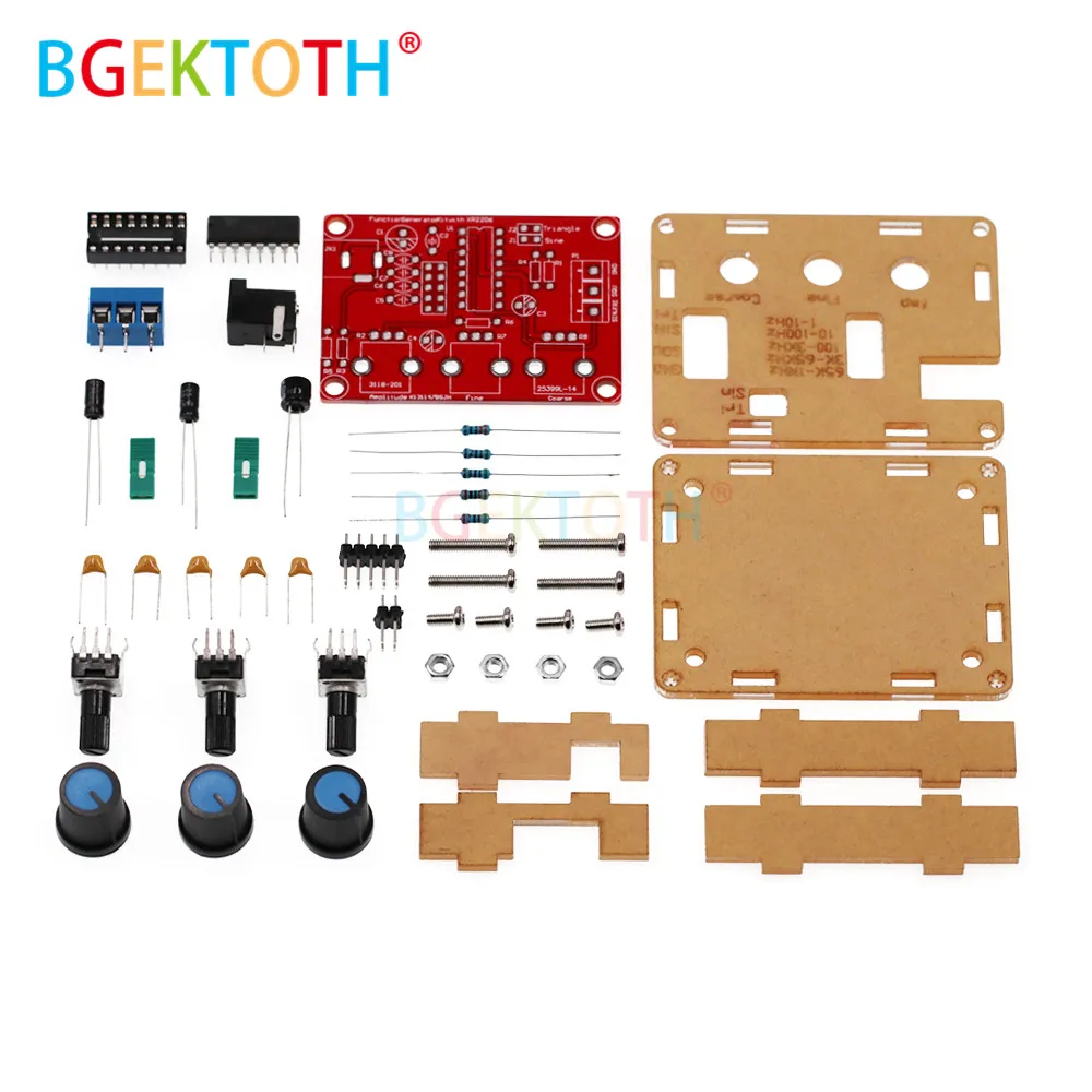 Функциональный генератор сигналов DIY Kit треугольный выход 1 Гц МГц Регулируемая