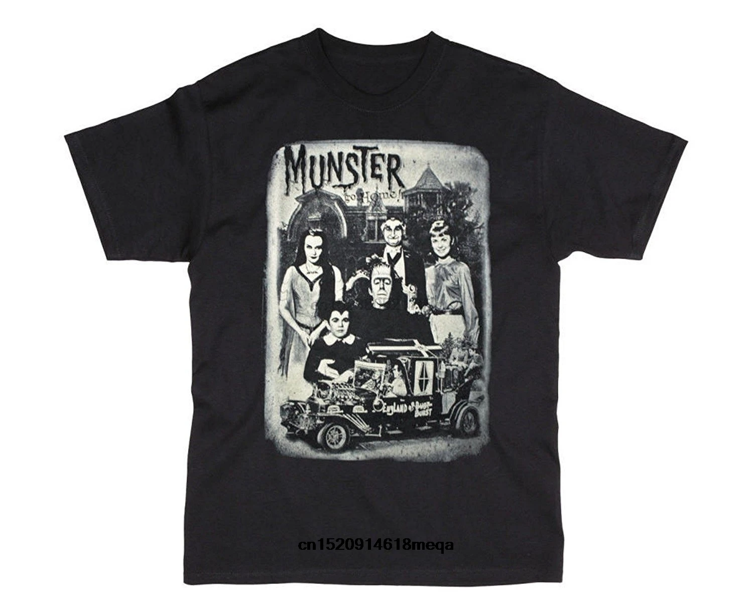 Футболка Rock Rebel Munster family Go Home Классическая голливудская Готическая Мужская
