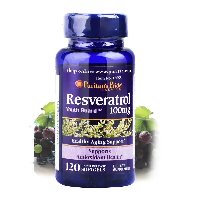 

Resveratrol 100 mg Healthy Aging Support 120 pcs Free shipping