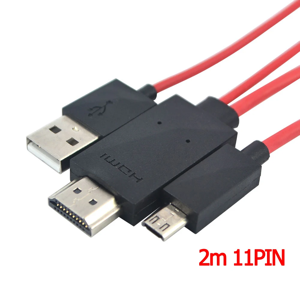 Kebidu 1080P Full HD микро USB к HDMI кабель для MHL выход аудио адаптер HDTV 5Pin 11pin адаптер для samsung Galaxy S2 S3 S4 S5 - Цвет: 11PIN