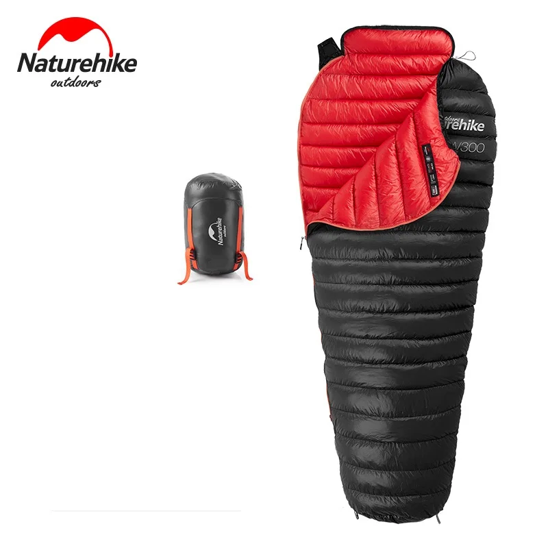 Ультралегкий спальный мешок Naturehike CW300 уличный для мам с гусиным пухом 6 12 градусов