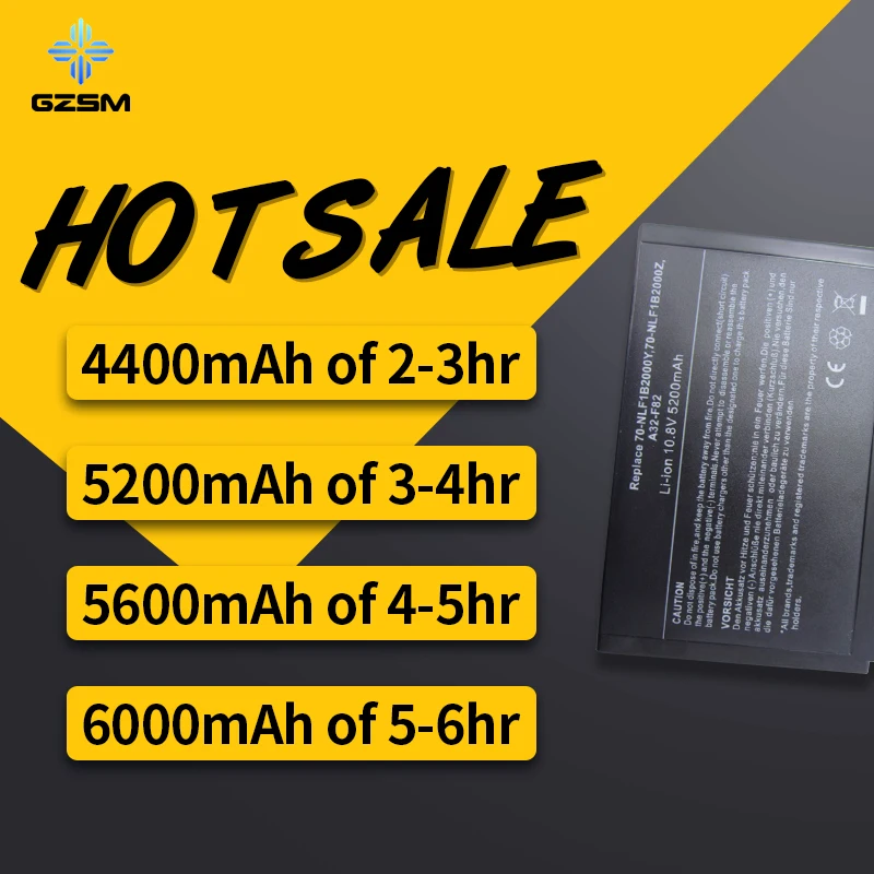 HSW 5200 мАч аккумулятор для ноутбука ASUS A32-F52 A32-F82 F82 K40 K40in K50 K50in k50ij K50ab K42j K51 K60 K61 K70 P81 X5A