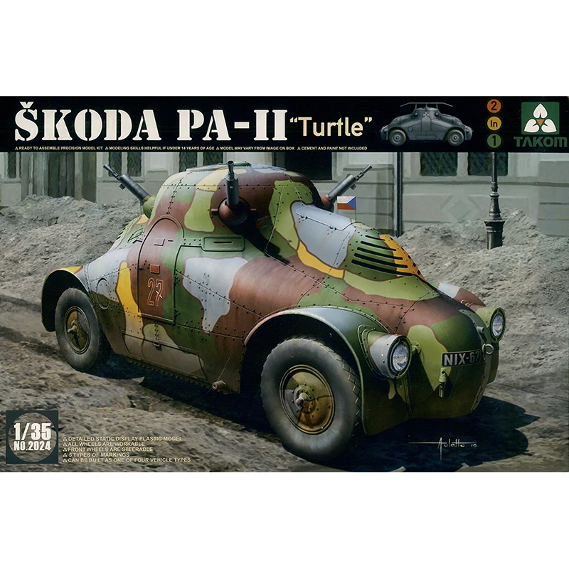 

1/35 TAKOM 2024 SKODA PA-II "Turtle" 2in1 model hobby