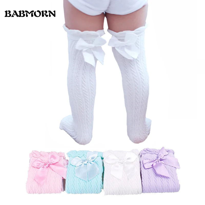 Baby Girls Knee High Socks Kids Children Cute Lace Bows Princess leg