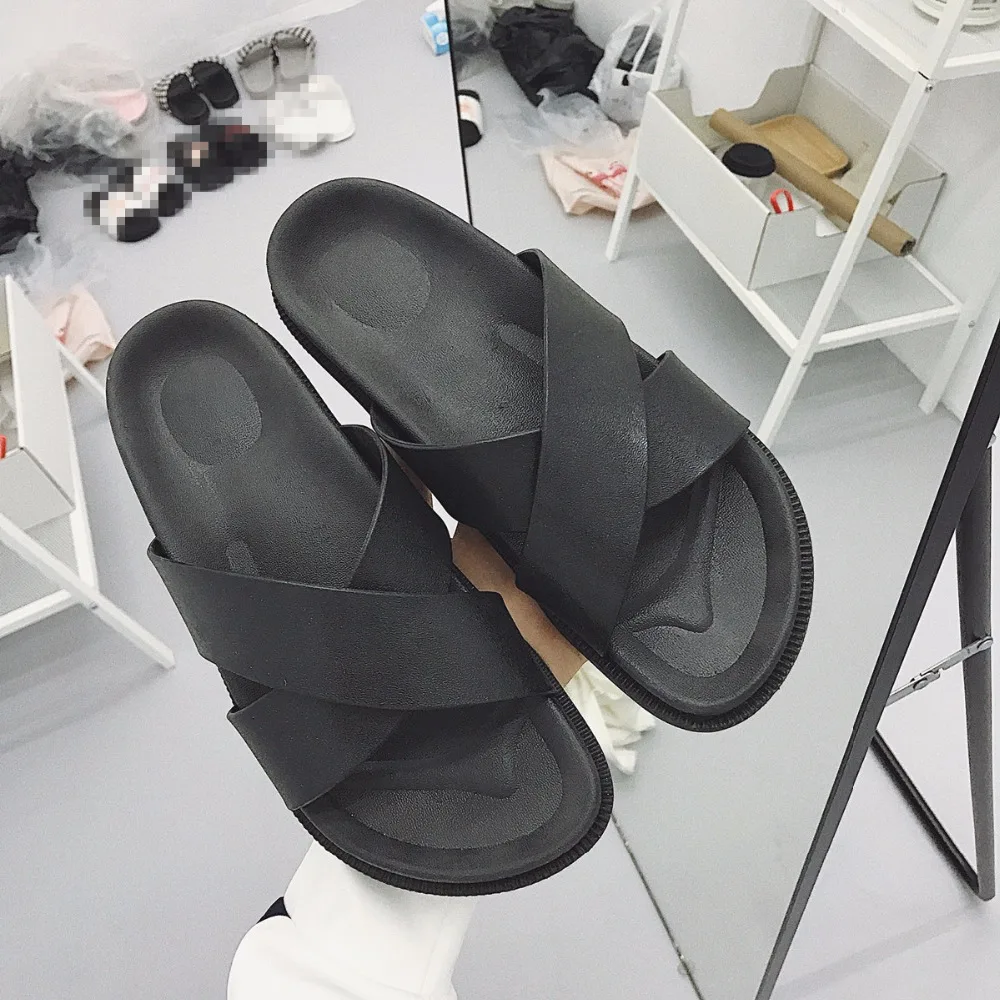 Mazefeng/Новая летняя обувь; женские шлепанцы; женские уличные тапочки; женские шлепанцы; женские повседневные шлепанцы; цвет черный; Однотонный; простой стиль
