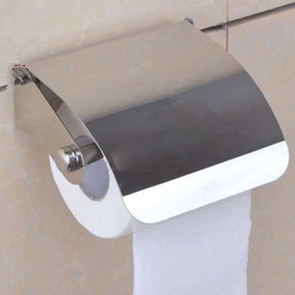 

2018 Amazing Durable Bathroom Accessories Stainless Steel Toilet Paper Holder Tissue Holder Roll Paper Holder Box Fashion Design