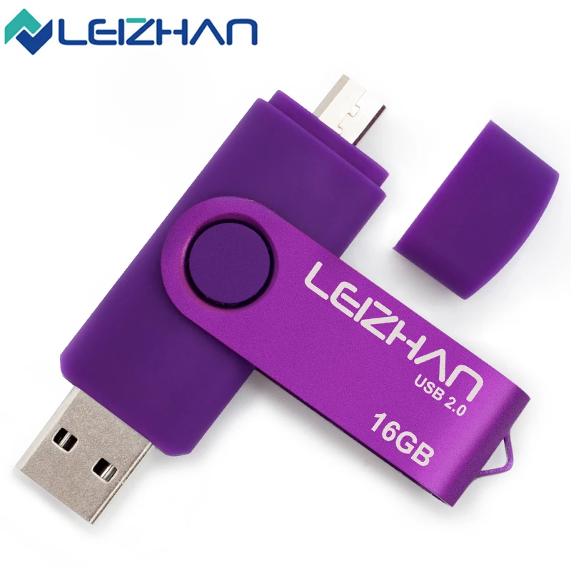 LEIZHAN OTG телефон USB флэш накопитель 128 Гб Смартфон флеш 64 Флешка 4 ГБ 8 Микро U диск 32 16