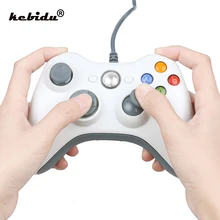 Kebidu белый черный USB проводной джойстик геймпад пк контроллер для microsoft для ПК игры для Windows 7 высокое качество