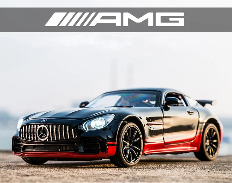 1:32 моделирование для Benz AMG GT Модель спортивного автомобиля из сплава с оттягиванием и крутым звуком светильник литой под давлением модель автомобиля детская игрушка