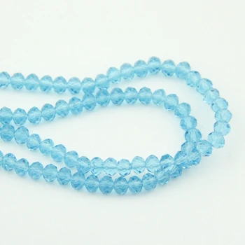 

2016 New Arrival Top Quality Crystal Suncatcher Aquamarine 2*3-8*10mm Faceted Glassl Rondelles Beads For Home Diy Free Shipping