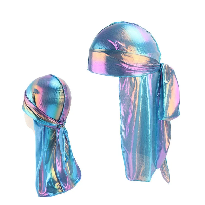 

2019 Polyester Long-tailed turban Cap Headscarf Cap Parent-child Cap 6 style for kids and adults 59
