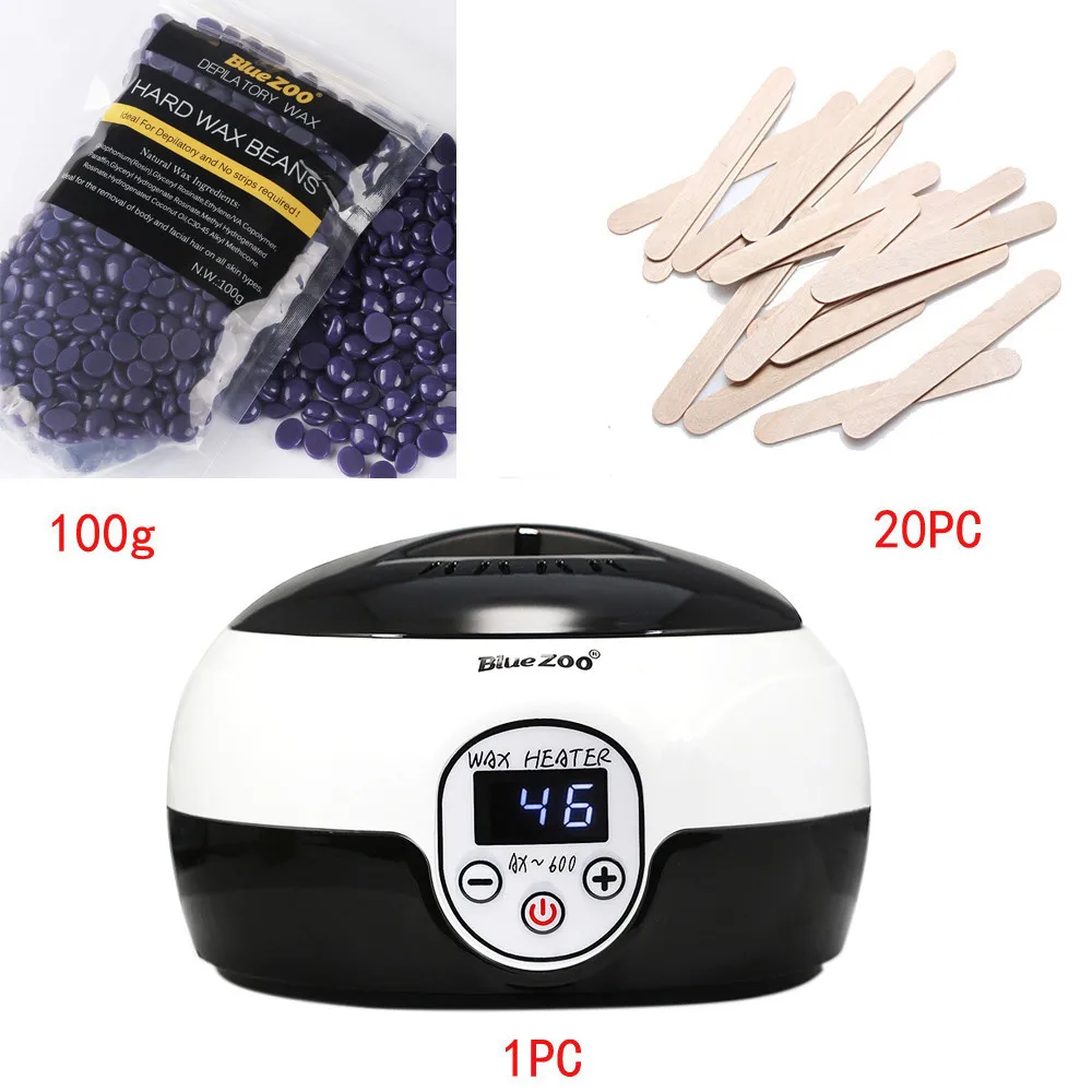 

Hair Removal Bean Wiping Sticks Body Beauty Arm Pit Leg Hair Removal Epilation Hot Wax Warmer Heater Pot Depilatory Set gift set
