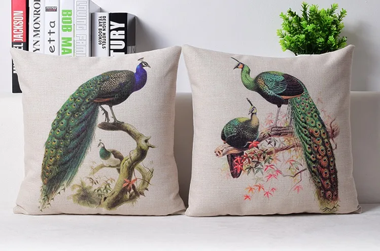 Hd Peacock Trees Nature Photography Tail Art Household Massager Decorative Pillow Cover Pillows Home Decor Vintage Gift | Дом и сад