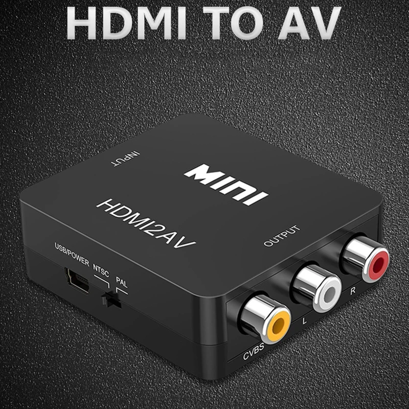 

Larryioe HDMI TO AV/AV TO HDMI 1080P AV2HDMI Mini AV TO HDMI Converter Signal Mini HD Video Converter Box