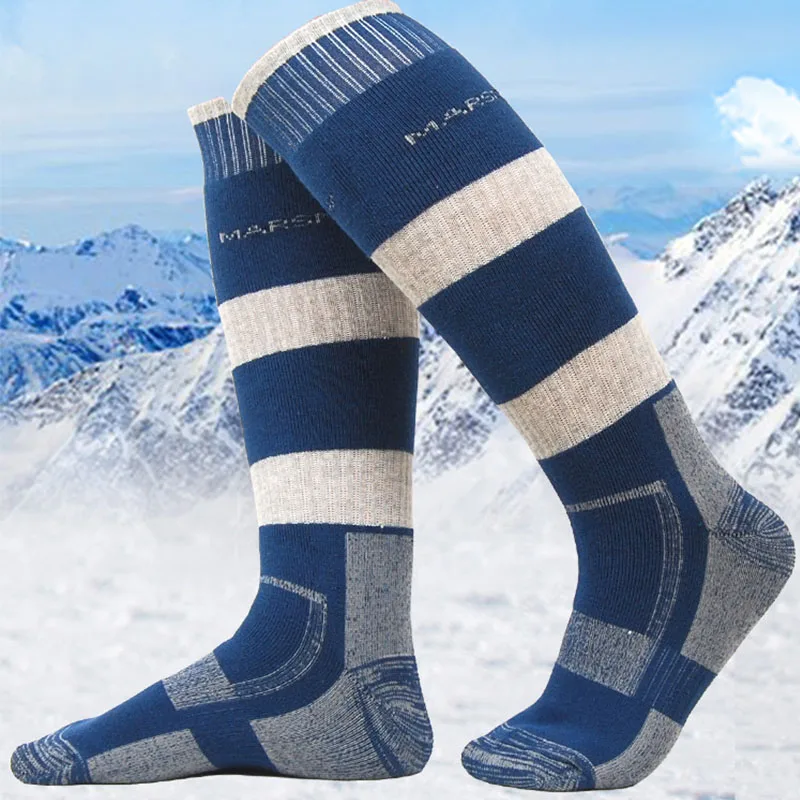Профессиональные лыжные носки Marsnow, толстые хлопковые спортивные носки для катания на сноуборде, велоспорта Лыжные носки, впитывающие носки для мужчин и женщин, 3 пары