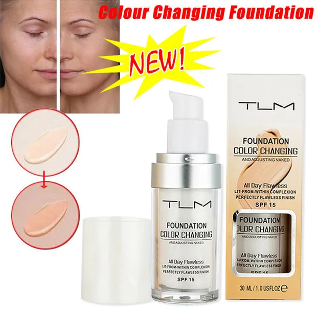 30ml TLM Color Changing Liquid Foundation Makeup Change To Your Skin