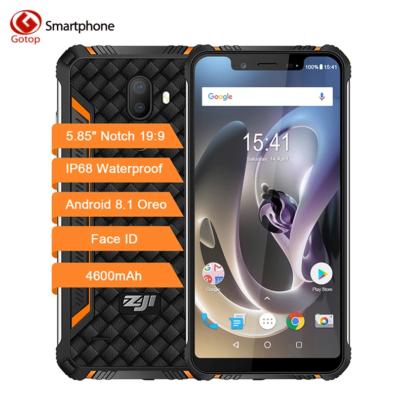 SmartPhone ZOJI Z33 смартфон IP68 Водонепроницаемый MT6739 1,5 ГГц 3 ГБ 32 ГБ 4600 мАч 5,85 "Dual sim Android 8,1 OTA OTG Лицо ID сотовые телефоны