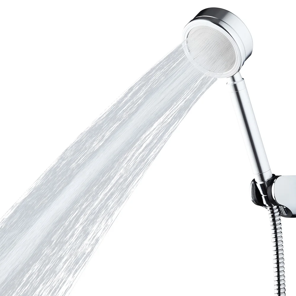 

Aluminum Handheld Shower Head Set with Stainless Steel Plating Pressure Boost Bathroom Shower Faucet Accessories Rainfall