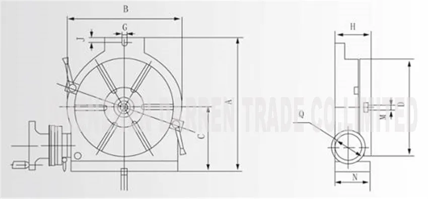 HV-6 Rotary Working Table Vertical and Horizontal,Dia Mill& Drill Machine Working Table Rotary Table 150mm