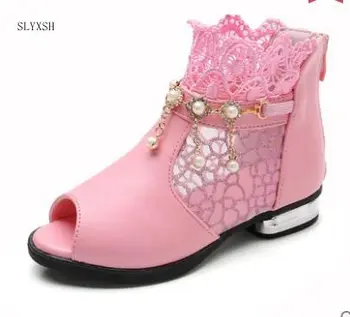 

SLYXSH 2019 children sandals shoes fashion causal flat with baby sandals summer flower soft bottom child girls sandal shoes