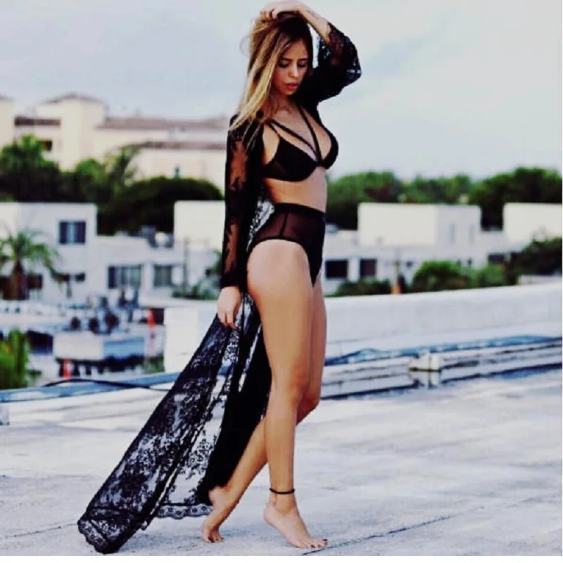 Summer Beach Cover Ups for Women V-Neck Sexy Lace Tunic Oversize Loose Swimwear Swimsuit Bikini Dress Summer Beach Cover Ups for Women V-Neck Sexy Lace Tunic Oversize Loose Swimwear Swimsuit Bikini Dress