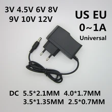 1pcs AC 110-240V DC 3V 4.5V 6V 8V 9V 10V 12 V 1A LED 조명 스트립 전원 어댑터 12 V 1 A 변환기 전원 공급 장치 12 V