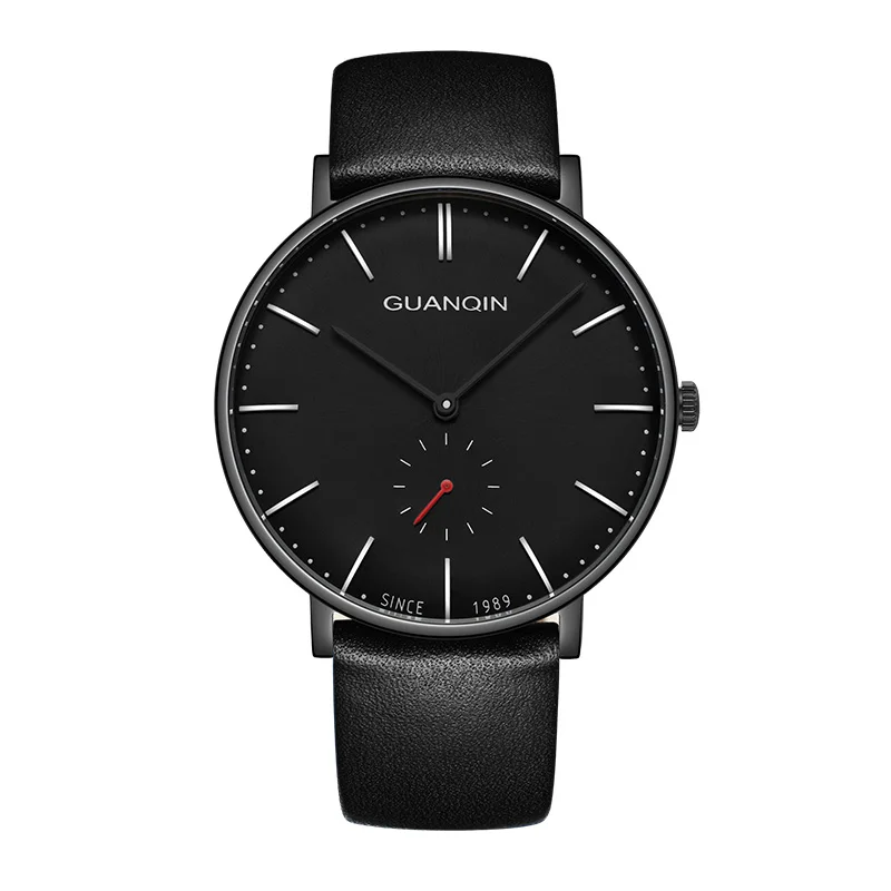 

GUANQIN GQ19100 watches men luxury brand Authentic watch male ultra-thin quartz watch waterproof leather men's fashion watch