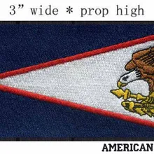 Американский флаг Somoa " Широкая вышивка патч для пользовательского железа на патчи/логотип/фирменные патчи