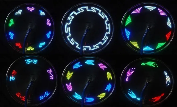 100 шт./лот светодиодный фонарик для велосипедных спиц 14 светодиодный вело колесо с подсветкой спортивный велосипед свет спиц 30 изменения