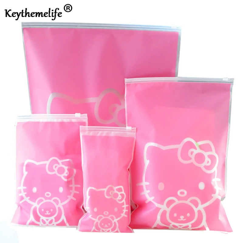 

5pcs/Set Hello kitty Travel Storage Bags Luggage Clothes packing Tidy Organizer Pouch EVA Sealed bag 2C