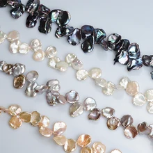 Природный aaa белый черный розовый лаванда REBORN Keshi лепесток пресноводный жемчуг 15-16mm 15 дюймов DIY ювелирные изделия