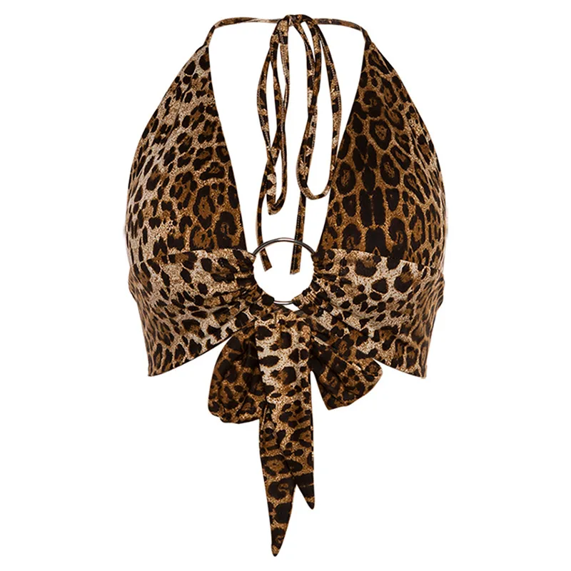 2018 Female Underwear Strapless Bandeau Top Leopard Print Short Fitness Off Shoulder Tube Top Ladies Chest Bra Crop Top Female