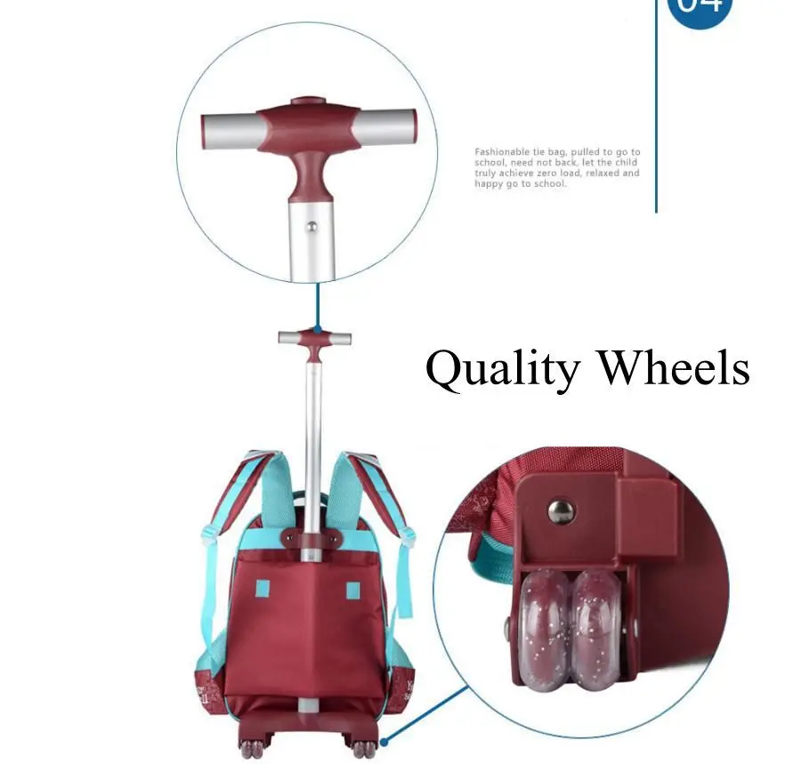 Детские Сумки на колесиках для школы, Детская сумка на колесиках для студентов, рюкзак на колесиках для девочек, багаж для путешествий, сумки на колесиках