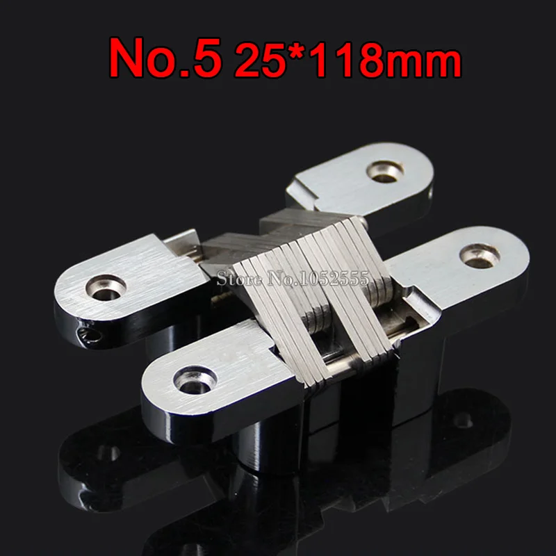 1PCS 25x118mm Invisible Concealed Cross Door Hinge Stainless Steel Hidden Hinges Bearing 40KG With Screw For Folding Door K99-2 1PCS 25x118mm Invisible Concealed Cross Door Hinge Stainless Steel Hidden Hinges Bearing 40KG With Screw For Folding Door K99-2