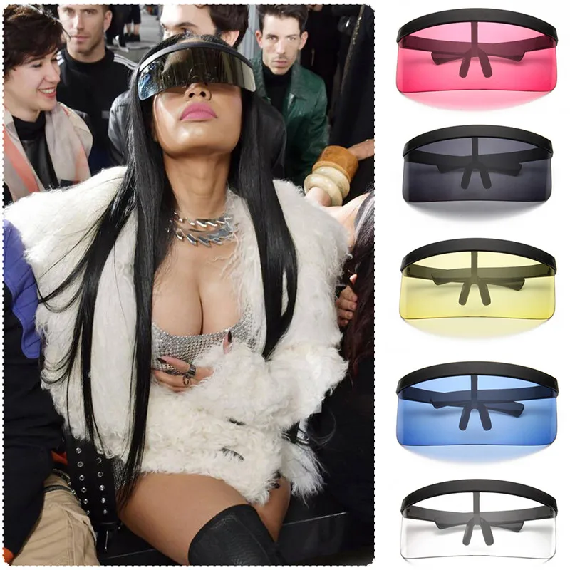 

New Big Frame Mask One Piece Cycling Glasses Women Anti-peeping Goggles Winner Windproof Shades Oversized Red Blue HD Brand
