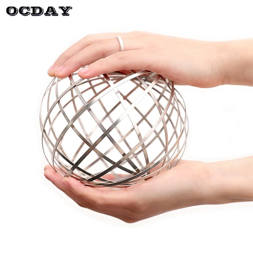 

OCDAY 600PCS Stress Relief Magic Bracelet Flow Ring Kinetic Spring Toy 3D Sculpture Antistress Flowing Ring Toys for Kids