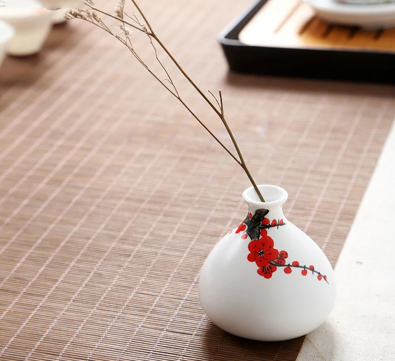 

Beautiful tabletop small flower vase home decoration accessories modern Chinese white vase porcelain flores de porcelana