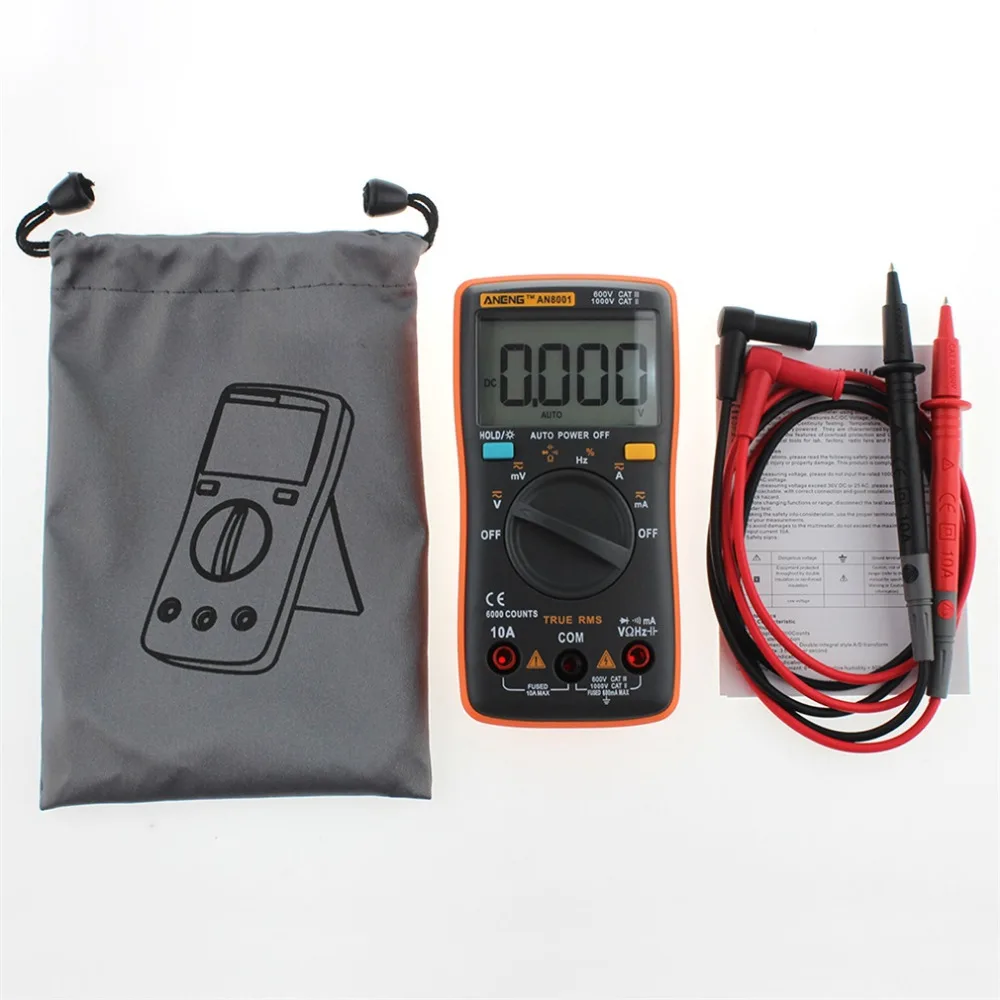 Professional And Practical AN8001 Digital Multimeter 6000 Counts