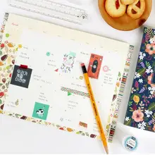 Цветной цветочный узор с ПВХ крышкой 176 страниц 12,5*18,5 см недатированная корейская мода канцелярский подарок