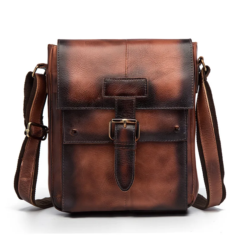 

10' Casual&Business Tablet Pc Pack Genuine Leather Men Shoulder Bag Men's Crossbody Messenger Bags For Ipad