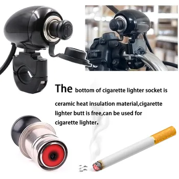 

Willtoo 12V Motorcycle Handlebar Cigarette lighter Mount Marine Volt Power Outlet Car Adapter Voltage Display Quick Charger